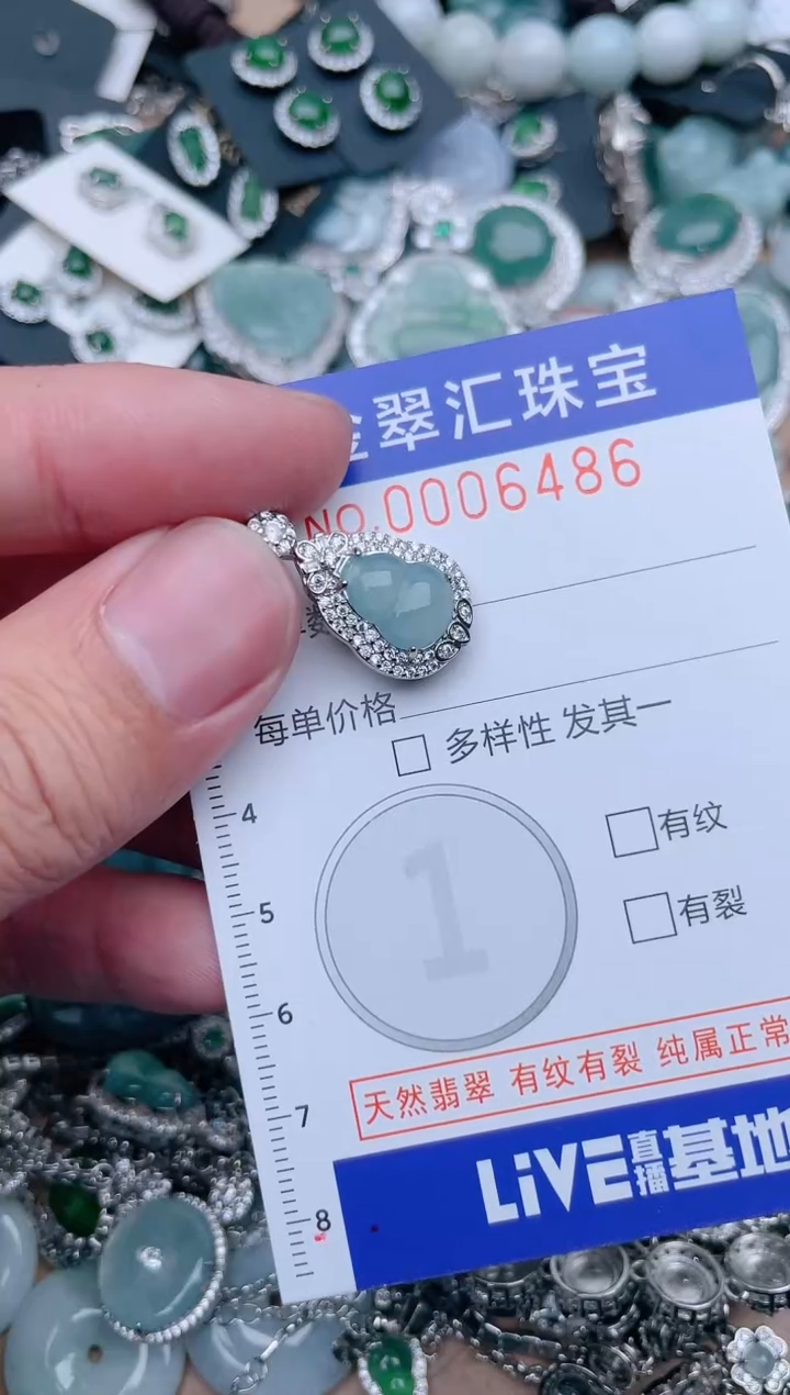 翡翠未镶嵌颈饰6486.....