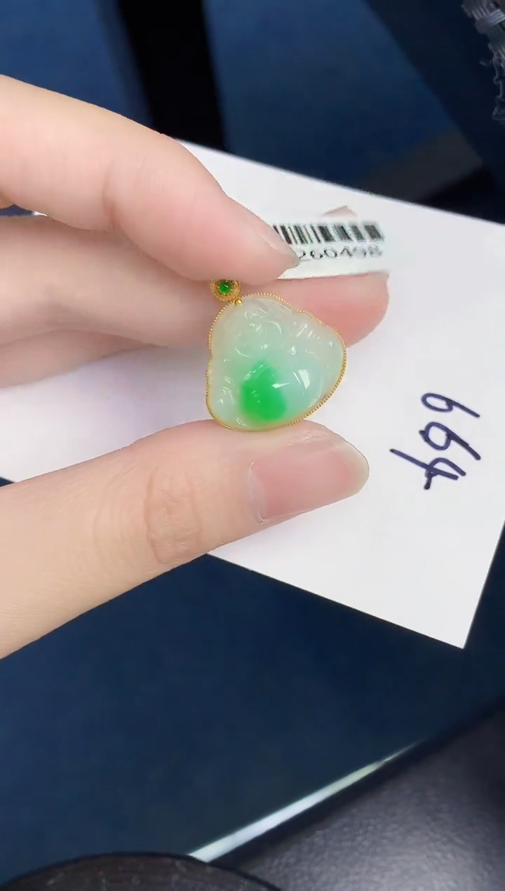 【闪购商品】翡翠颈饰18K金镶嵌000000000