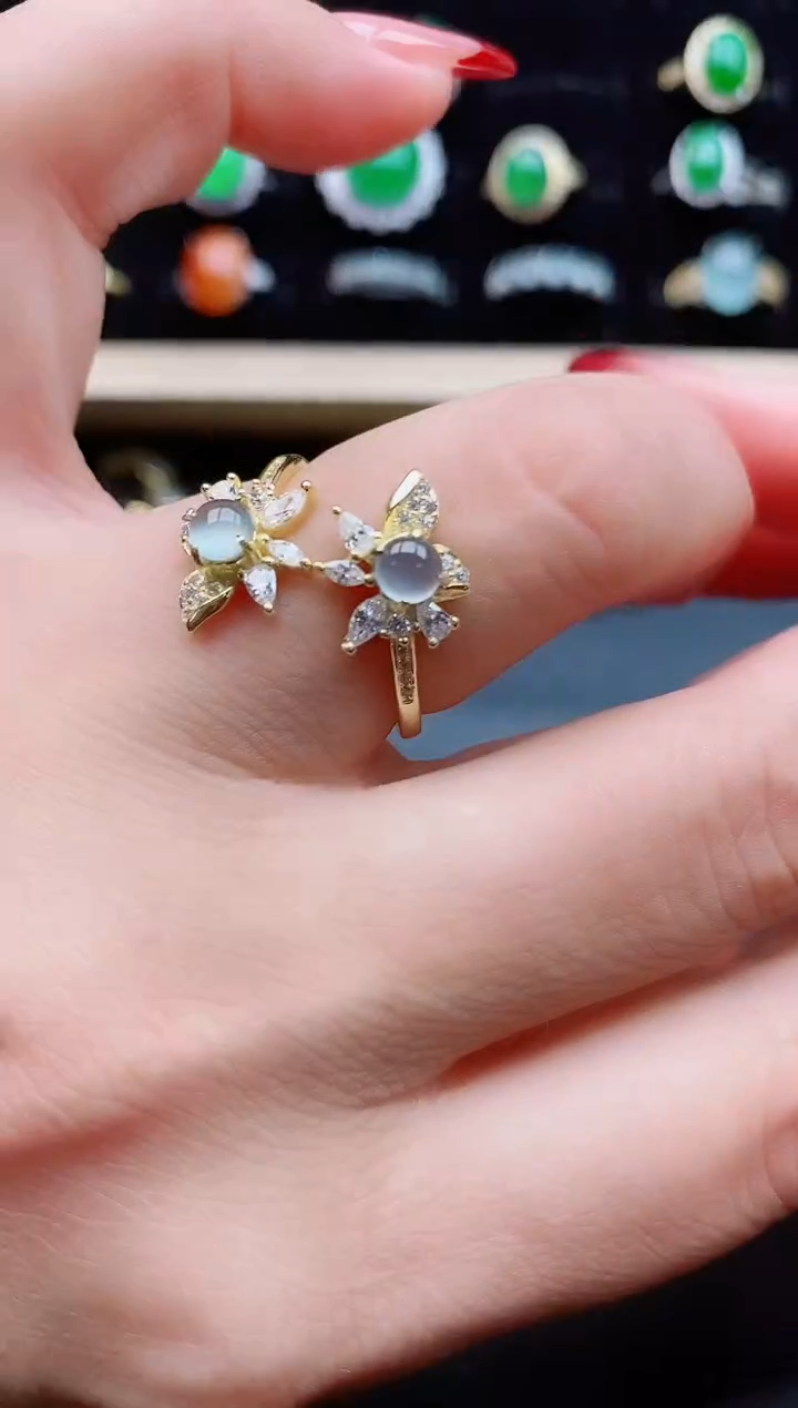 【闪购商品】翡翠戒指银S925镶嵌1212