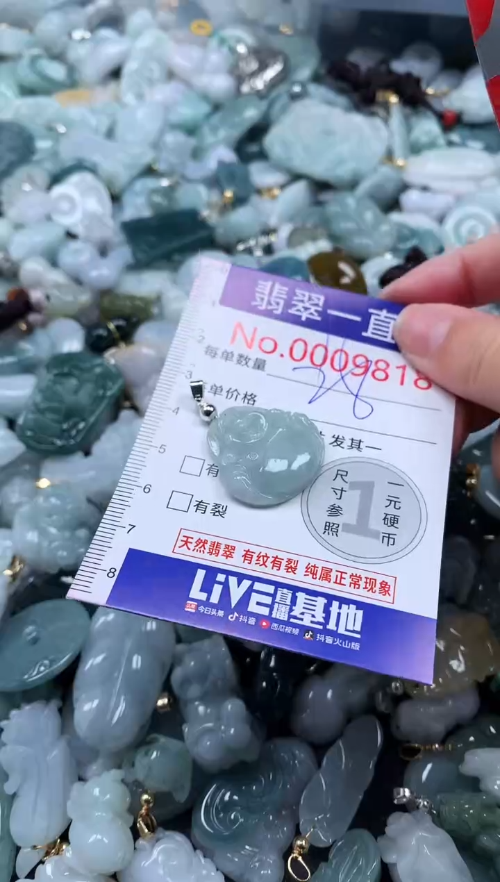 【闪购商品】翡翠吊坠(不含链)未镶嵌9818