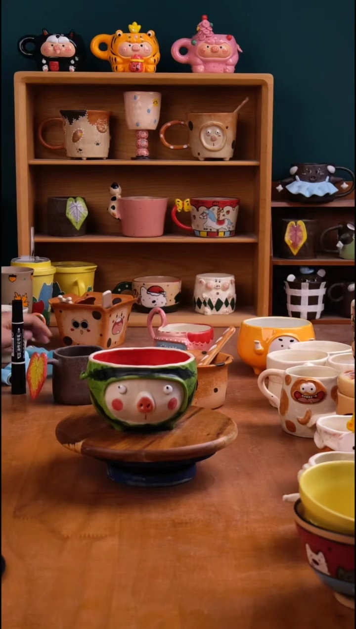 摆件陶景德镇原创手工陶瓷