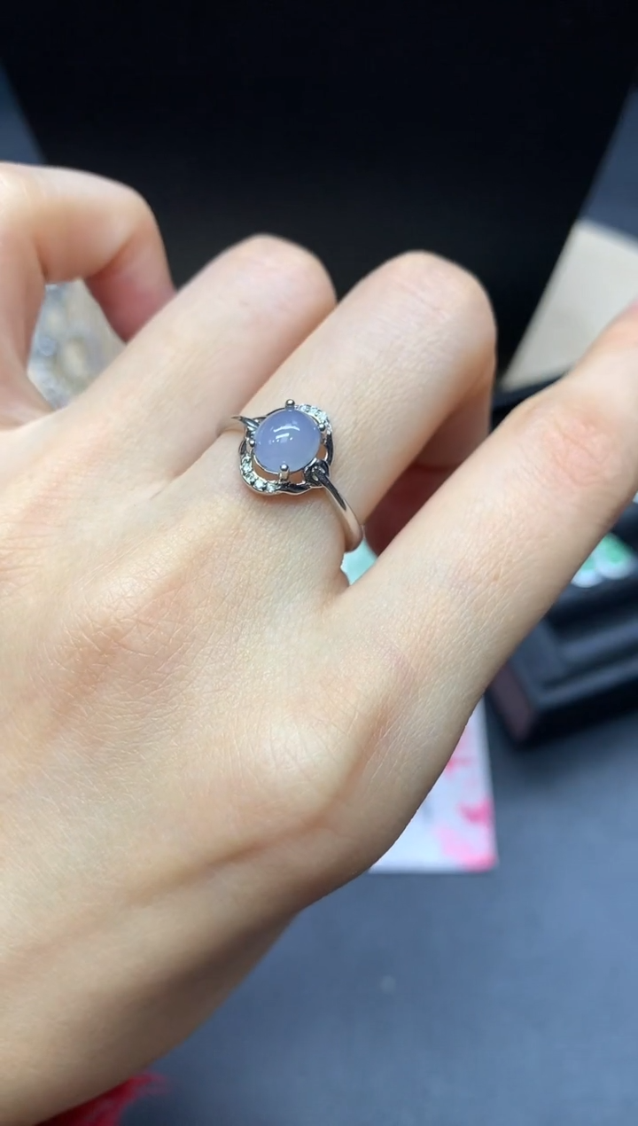 【闪购商品】翡翠戒指银S925镶嵌蛋面【无服务费】