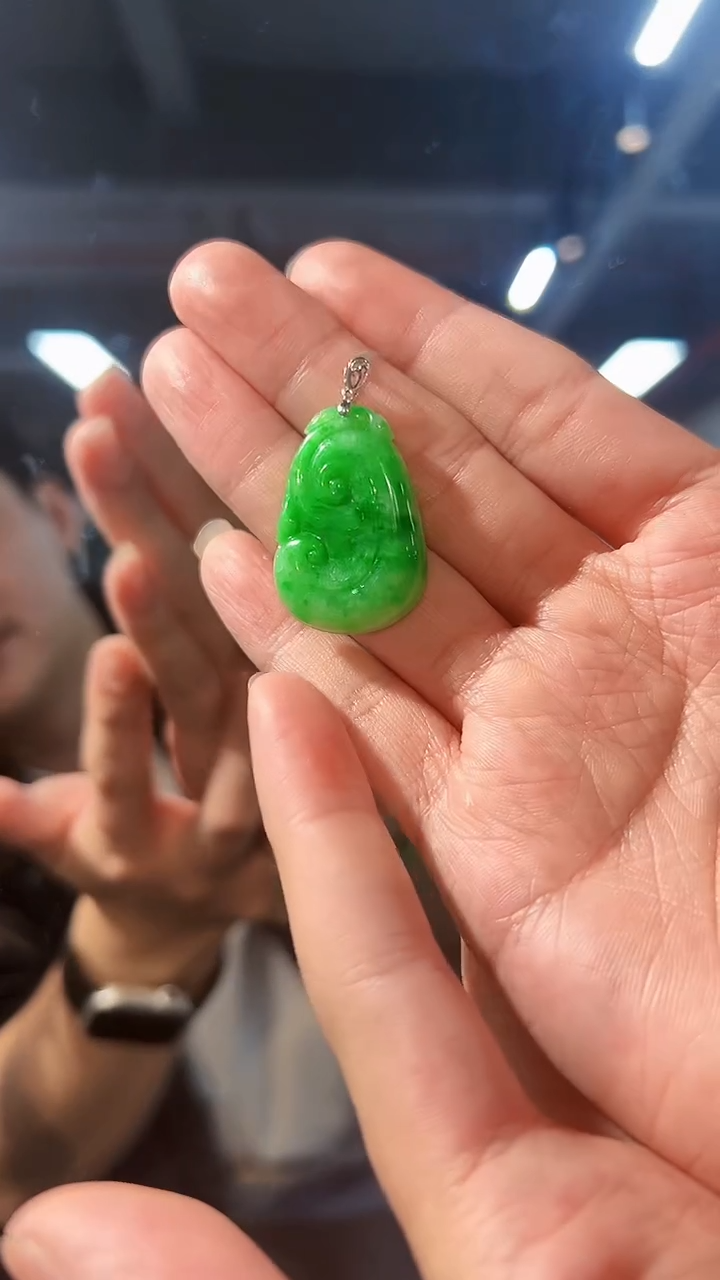 【闪购商品】翡翠颈饰18K金镶嵌缅料A货/支持复检/一件