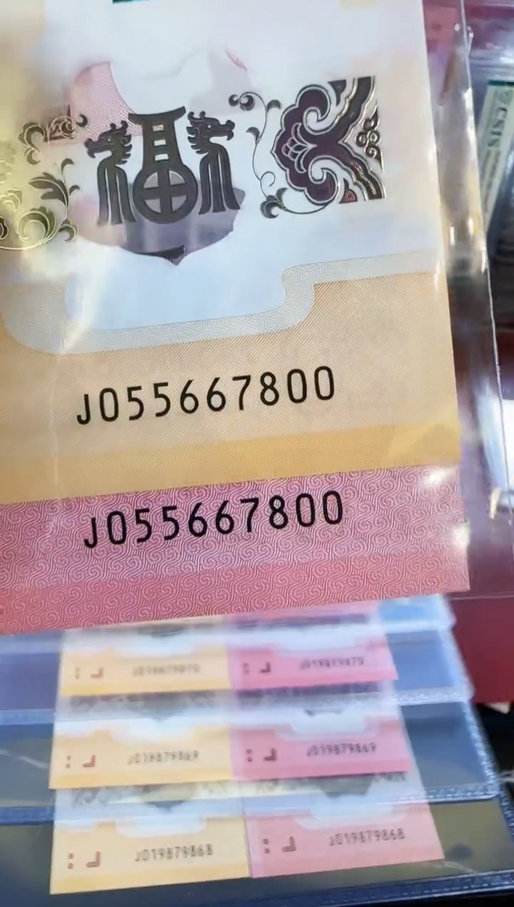 【闪购商品】塑料2025蛇钞全同号055667800裸