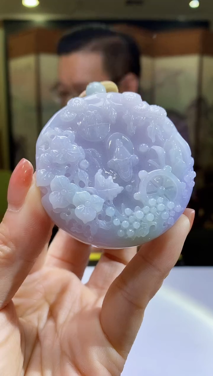 定制翡翠未镶嵌38/0809/W/发其一件/悟道