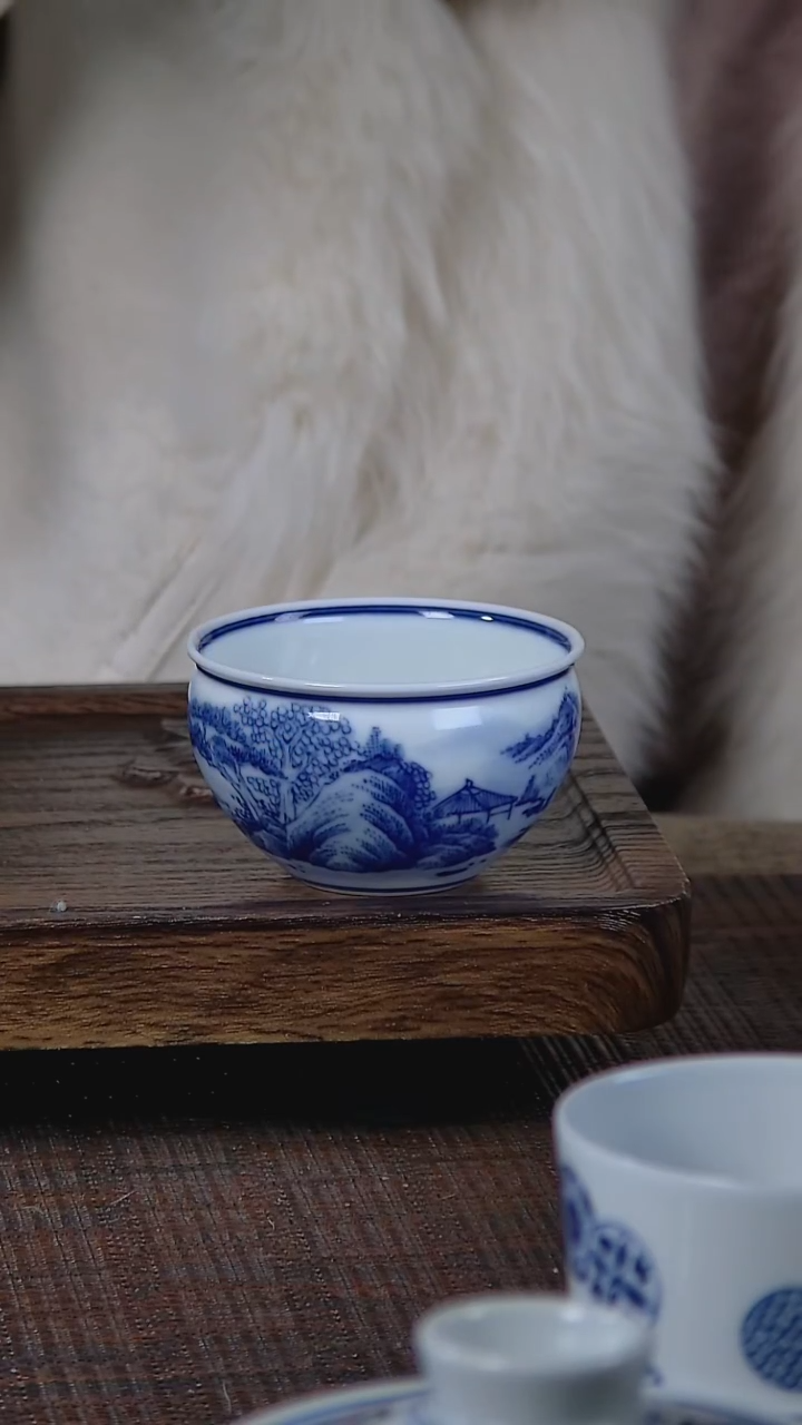 【闪购商品】折葵非器手工手绘山水缸杯