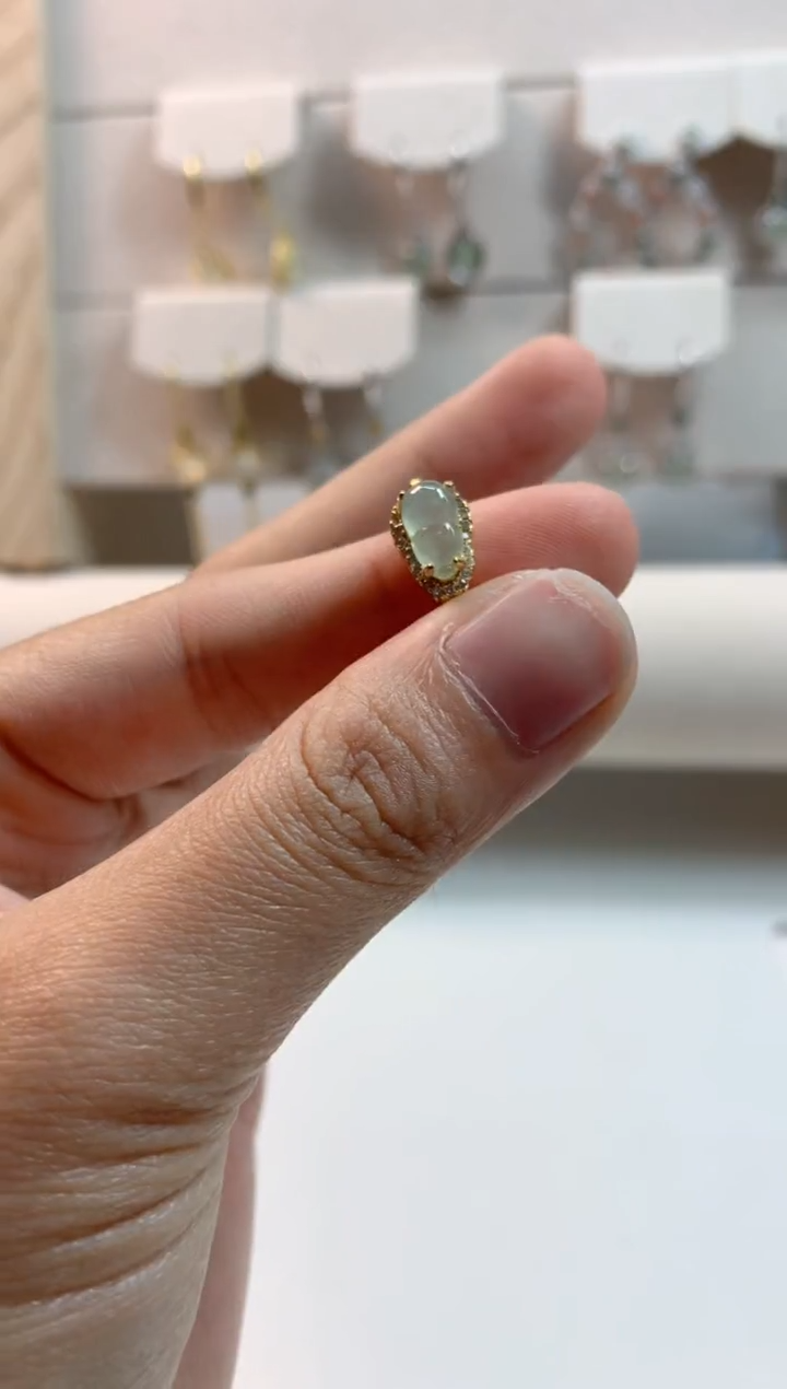 翡翠银S925镶嵌戒指1号