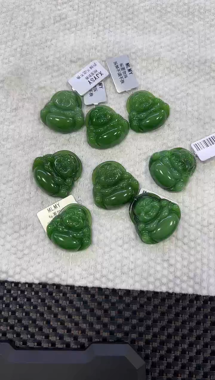 【闪购商品】和田玉挂件未镶嵌碧玉佛公挂件（多样性发一件）