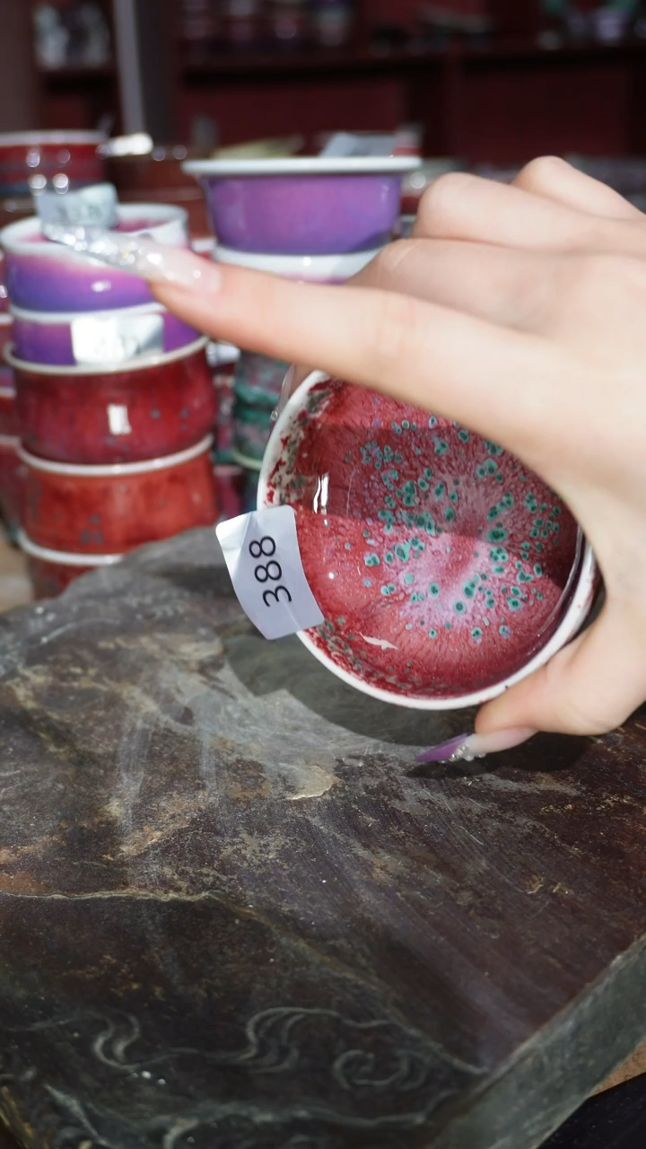 摆件陶精品窑变钧瓷茶器