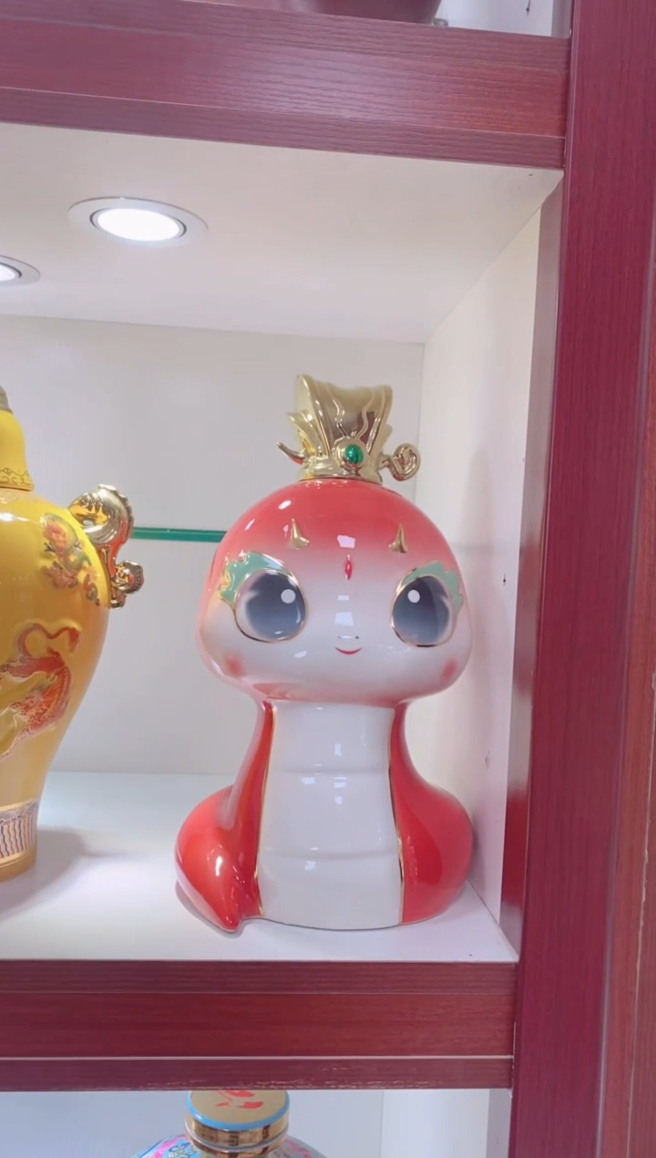 【闪购商品】摆件景德镇垚晶陶瓷大红蛇