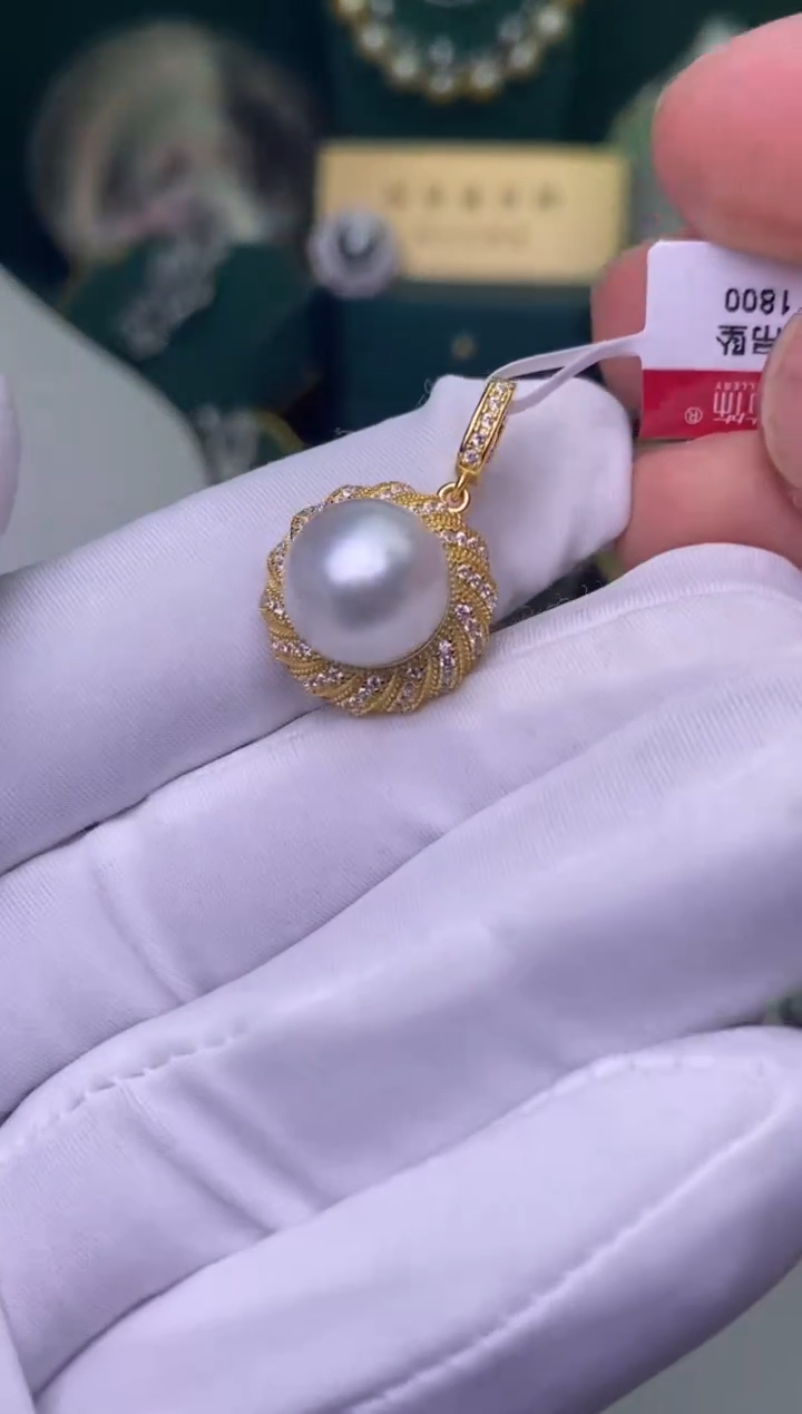 【闪购商品】海水珍珠颈饰银S925镶嵌11-12