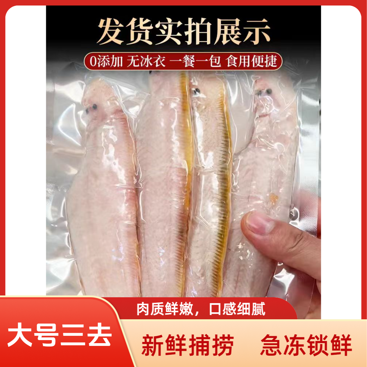 三去舌头鱼龙利鱼处理好急冻锁鲜青岛发货拍3斤发4斤