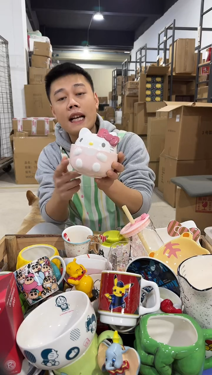 瓷片原盒Q版kt猫炖盅