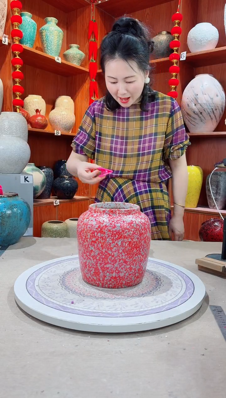 瓶陶瓷花瓶 无花 微瑕a302 