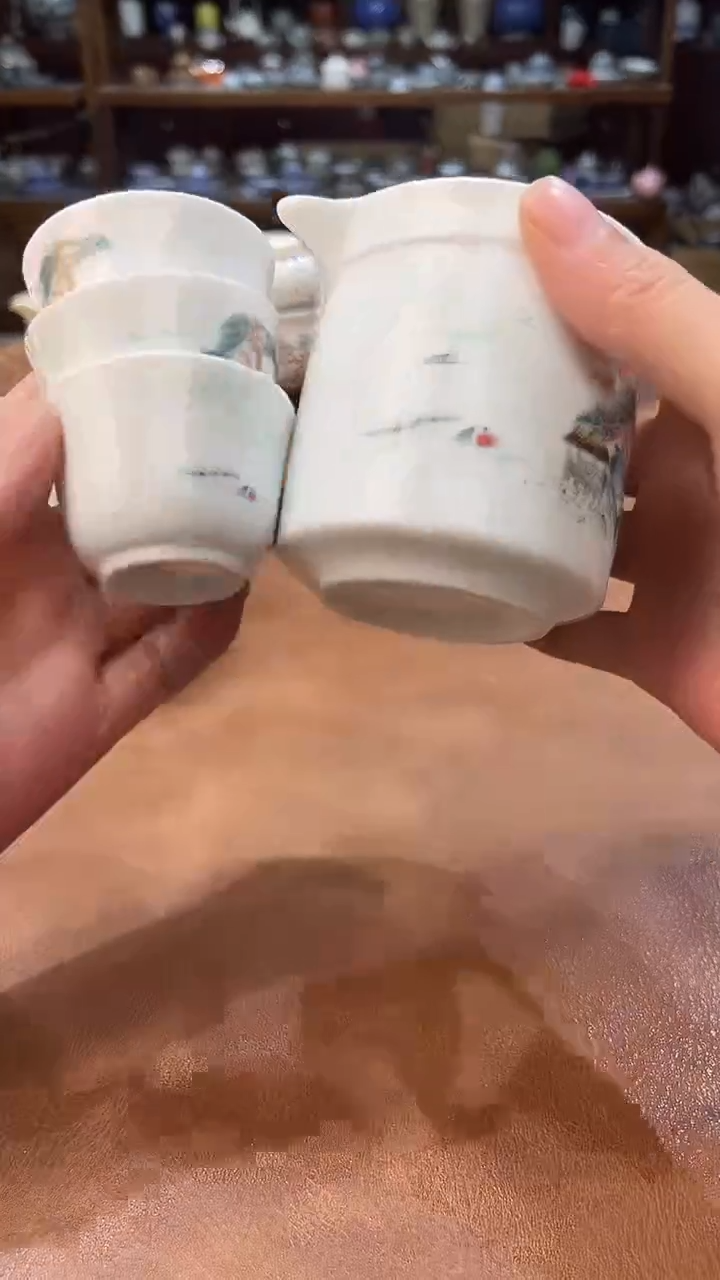 真的很便宜会开片的旅行茶具