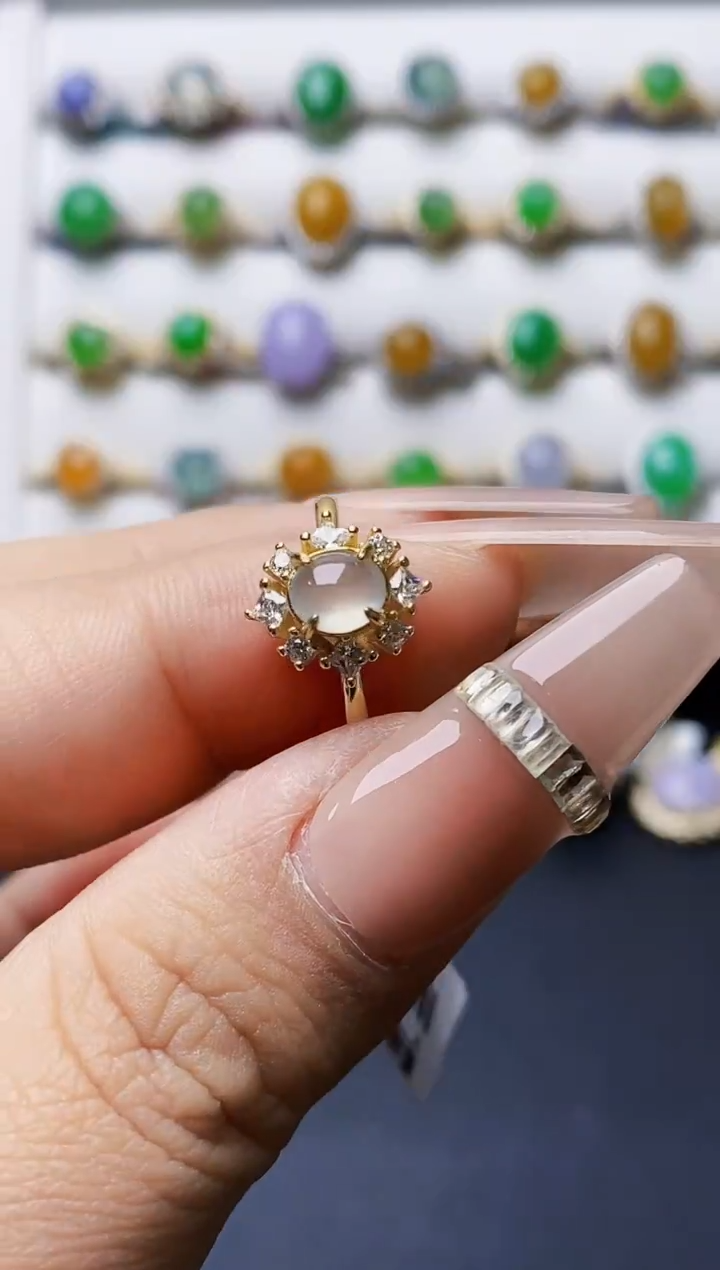 银S925镶嵌戒指翡翠4417