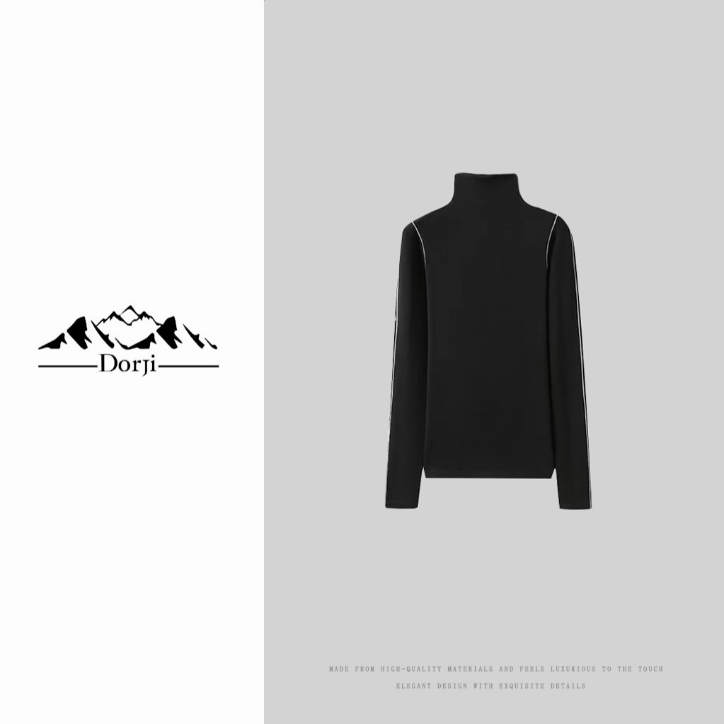 DORJI-女装-露思同款【暗夜流光】羊毛莱赛尔高领打底衫DJ251TS296