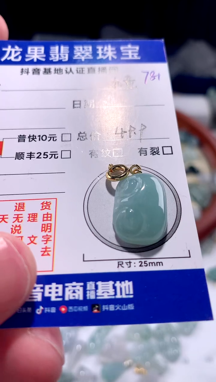 【闪购商品】翡翠颈饰未镶嵌冰胶如意781