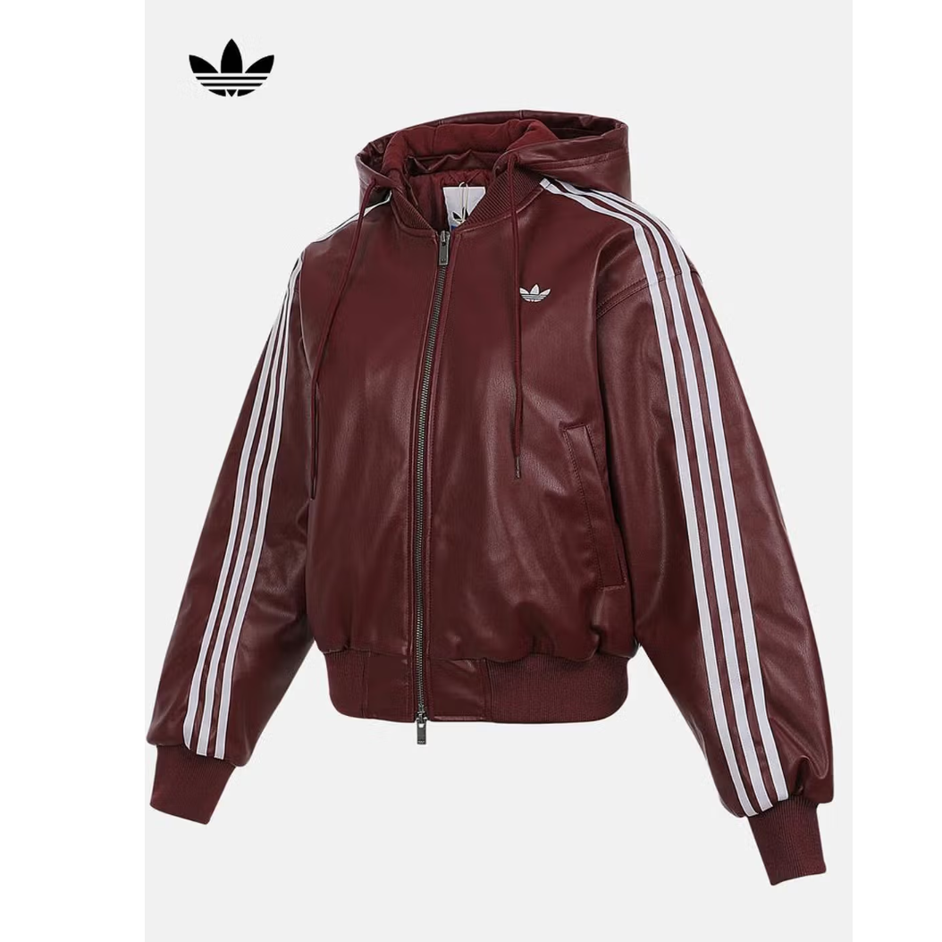 adidas/阿迪达斯三叶草女款防寒保暖户外运动休闲短棉服KU6858