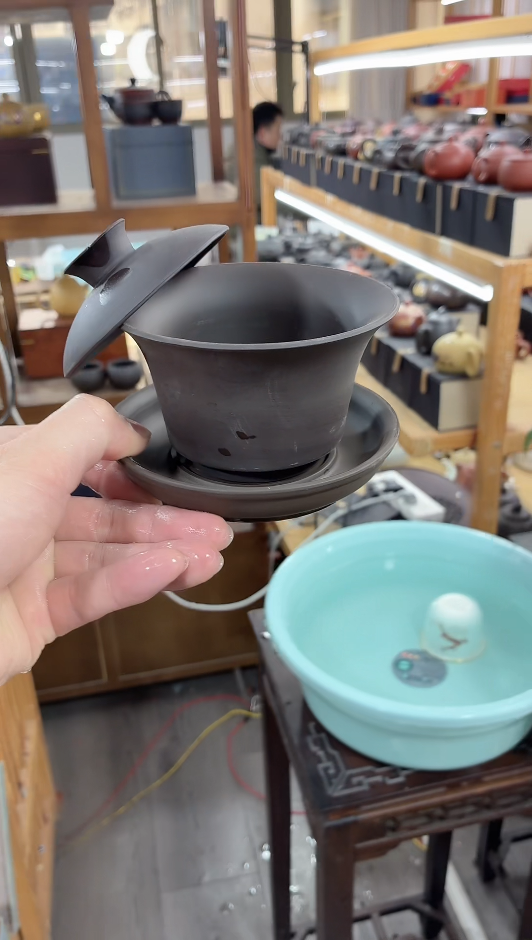 瓷片舍得紫砂盖碗1