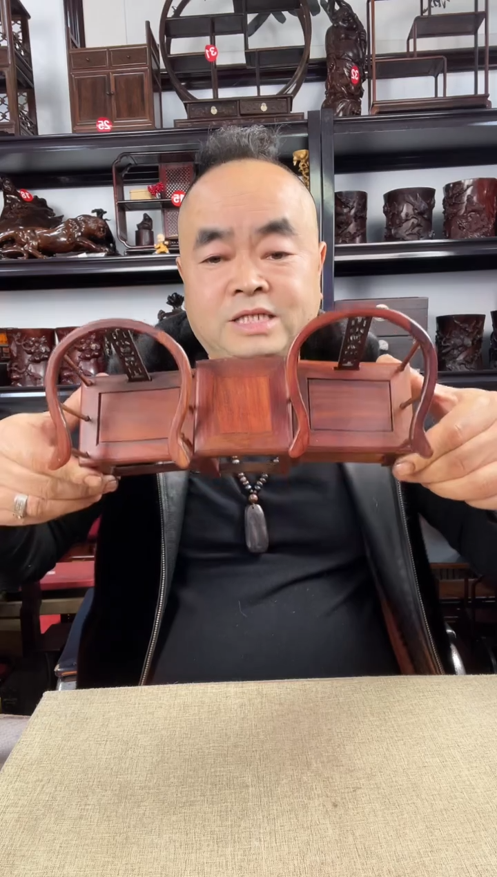 木老李红木工艺品圈椅一套