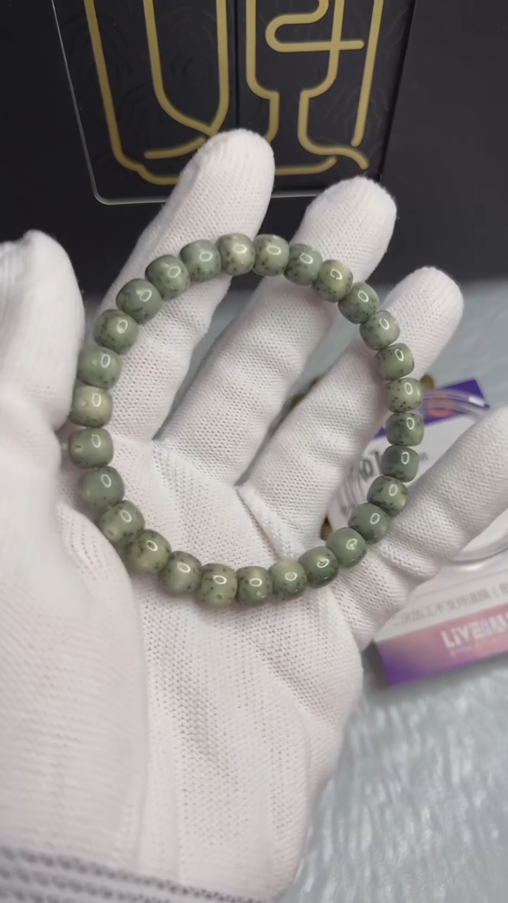 【闪购商品】星月菩提手串A070观系列.87全玉化满绿