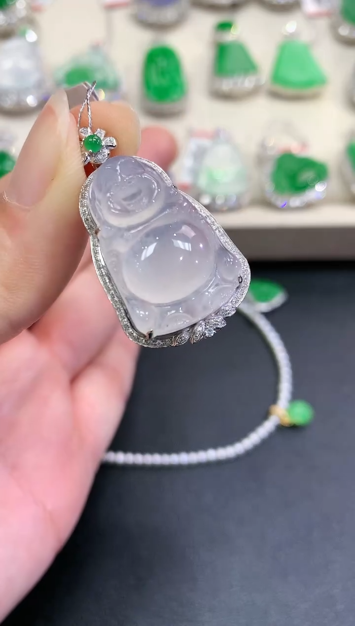 【闪购商品】翡翠颈饰18K金镶嵌B48