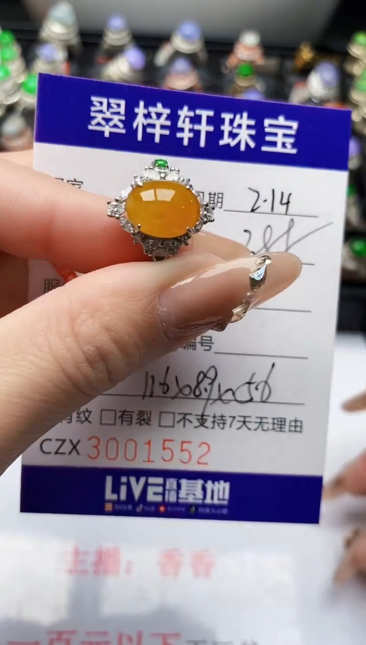 【闪购商品】翡翠戒指银S925镶嵌/1552