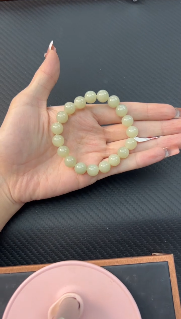 【闪购商品】和田玉手串未镶嵌且末微色差迪克兰卡10手串