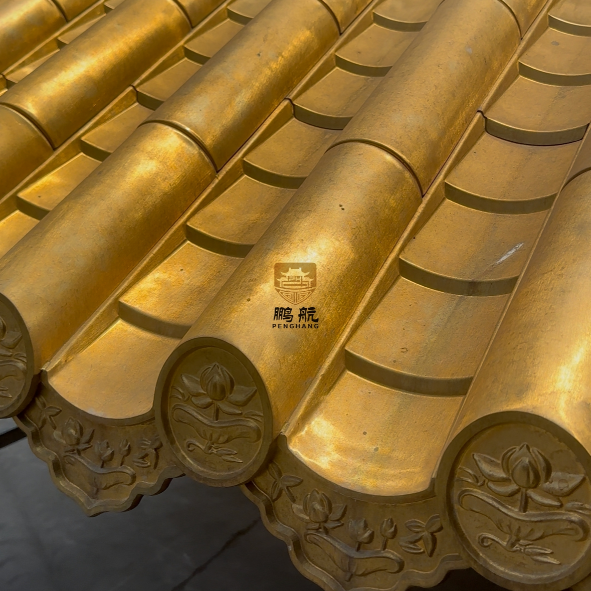 仿古铜瓦，紫铜仿古瓦，黄铜仿古瓦，古建铜瓦，寺院铜瓦