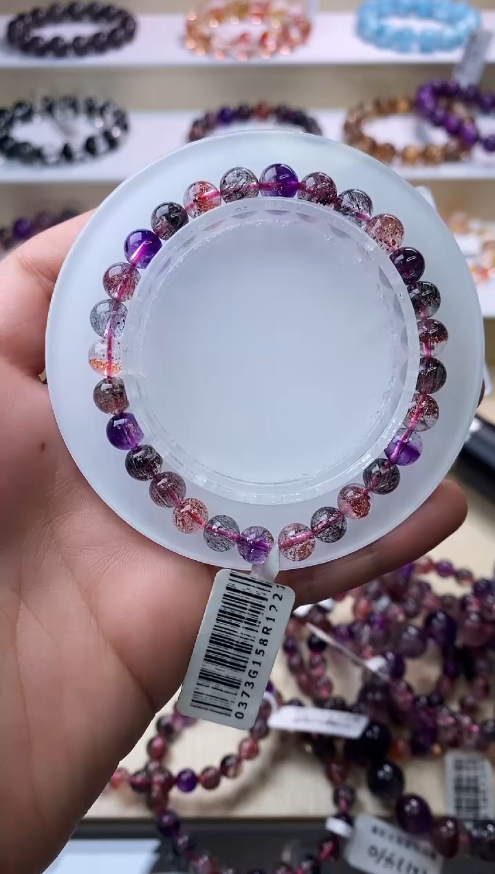 【闪购商品】水晶手链未镶嵌黑加仑超七单圈7m+