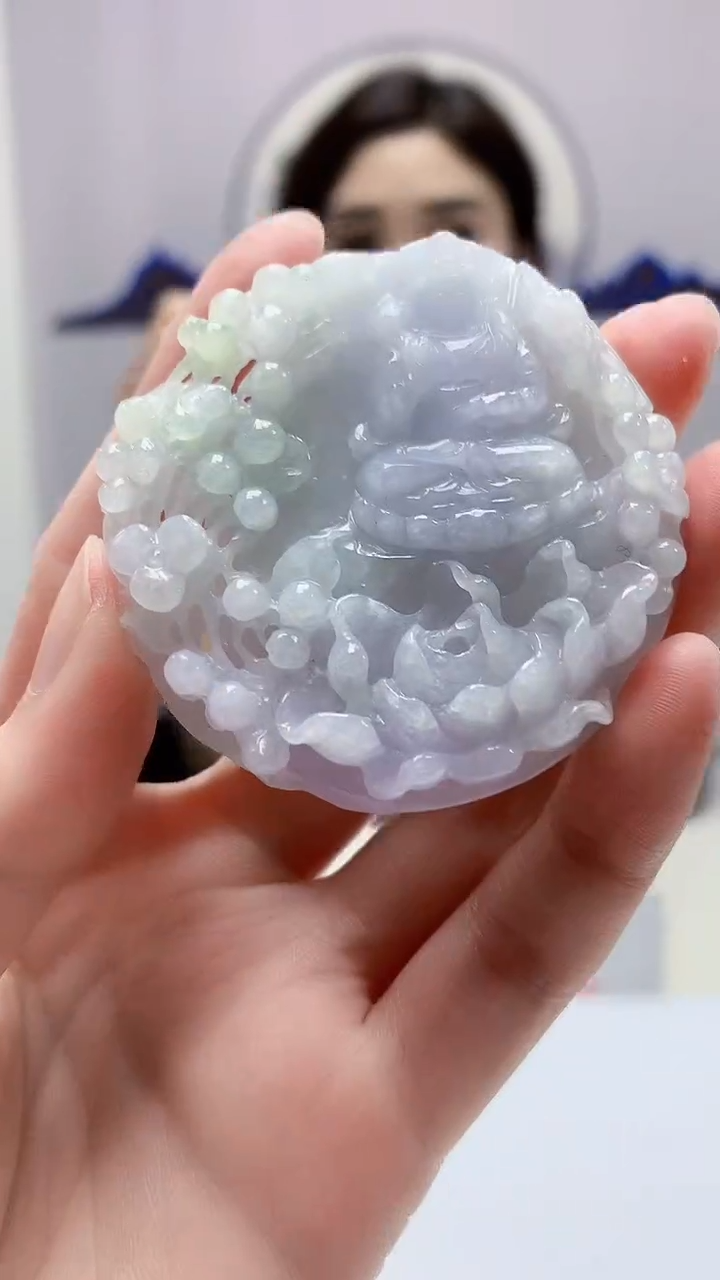 【闪购商品】定制翡翠未镶嵌4829zm-毛货挂件52