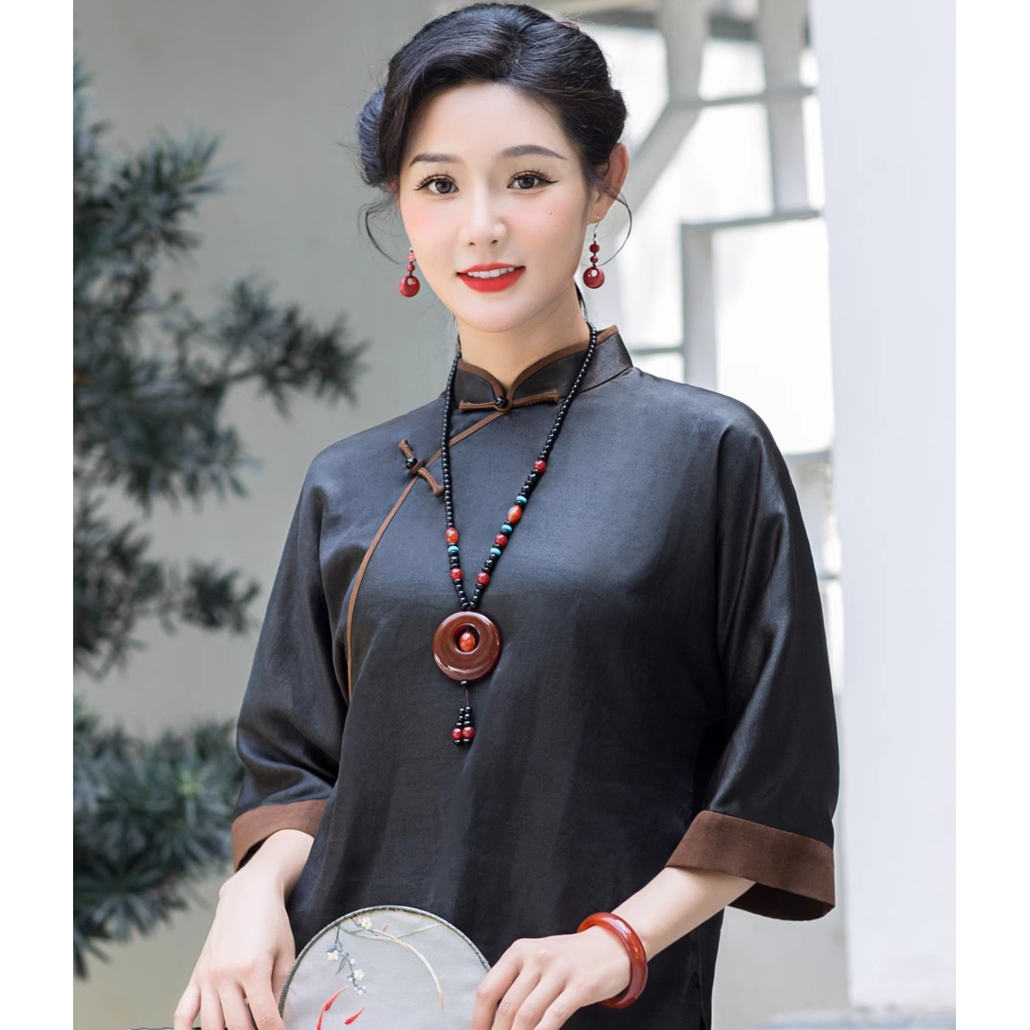 华族经典【素遇】250401香云纱中国风高端桑蚕丝女士唐装上衣显瘦