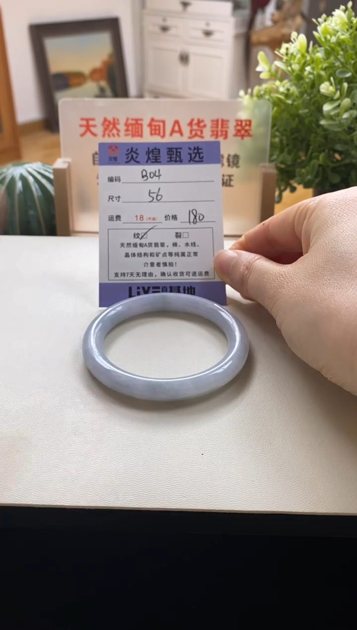 未镶嵌手镯翡翠圈口56.5编码b04