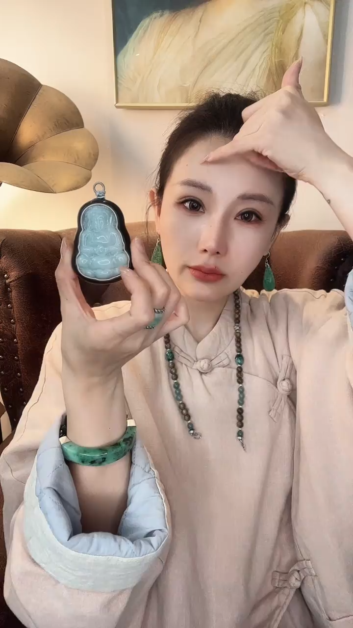 颈饰未镶嵌翡翠高****烤翡翠E789