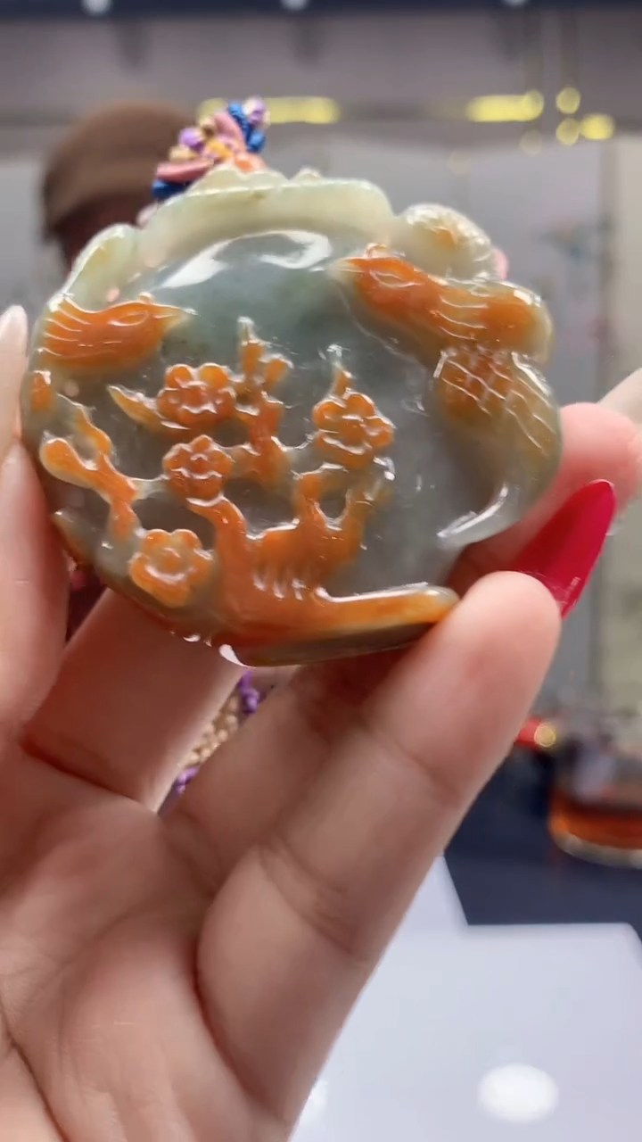 【闪购商品】定制翡翠未镶嵌1062lj-毛货挂件24