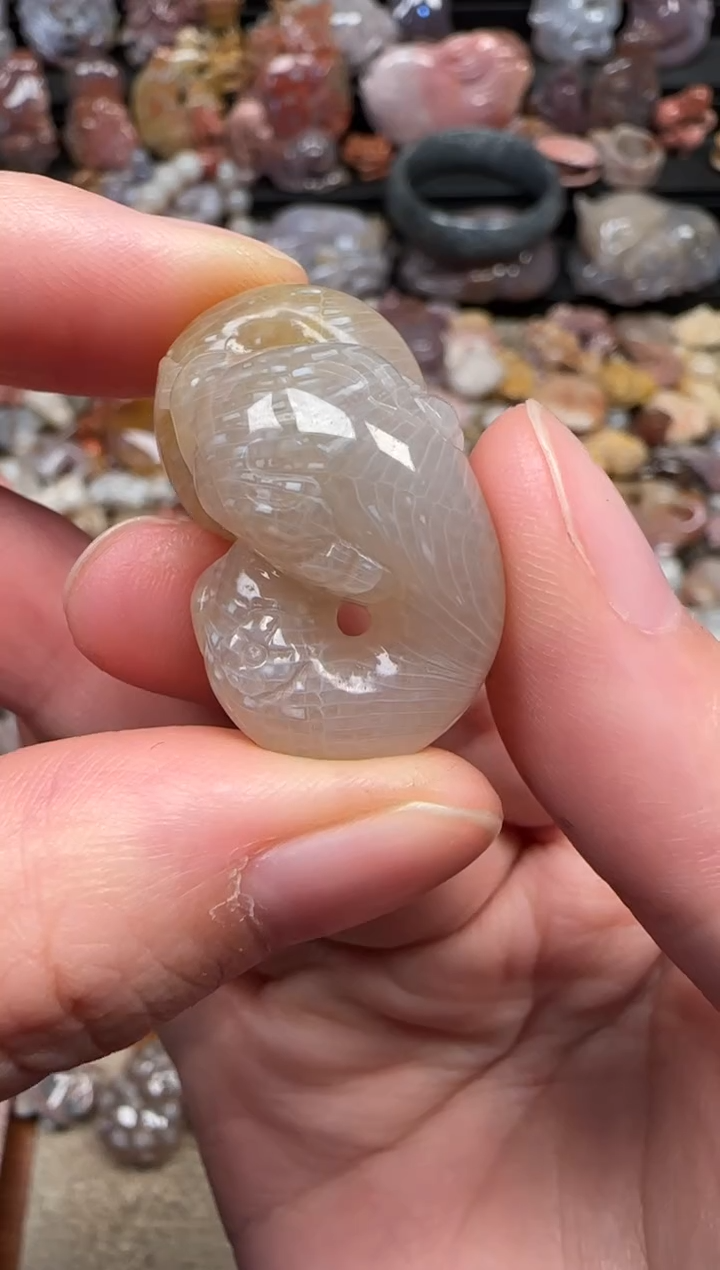 颈饰未镶嵌硅化珊瑚（珊瑚玉）174