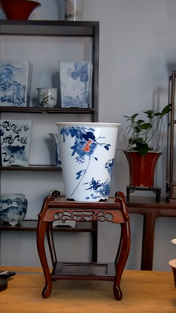 景德镇陶瓷手工花盆