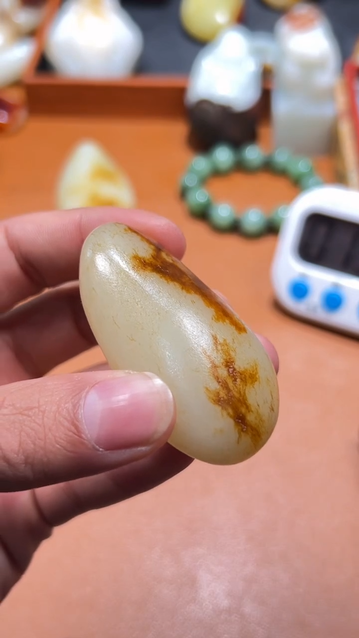 未镶嵌和田玉把件阳***。和田玉