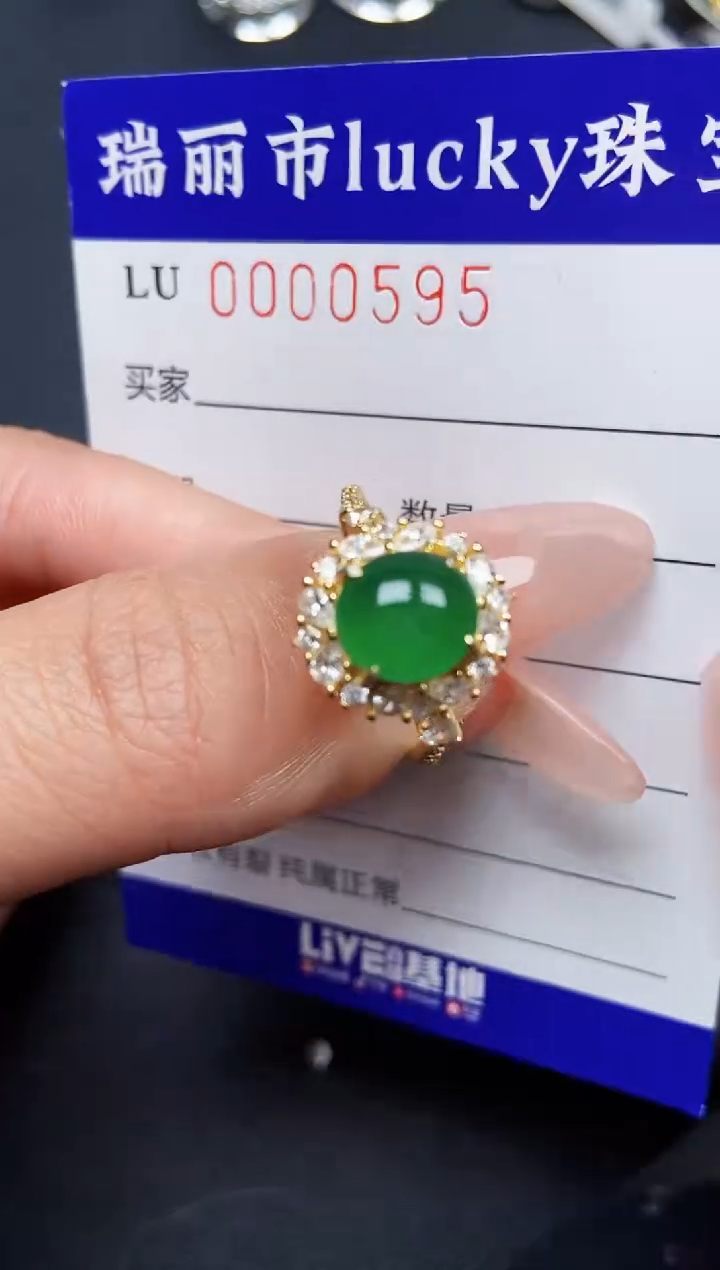 【闪购商品】翡翠颈饰银S925镶嵌0595