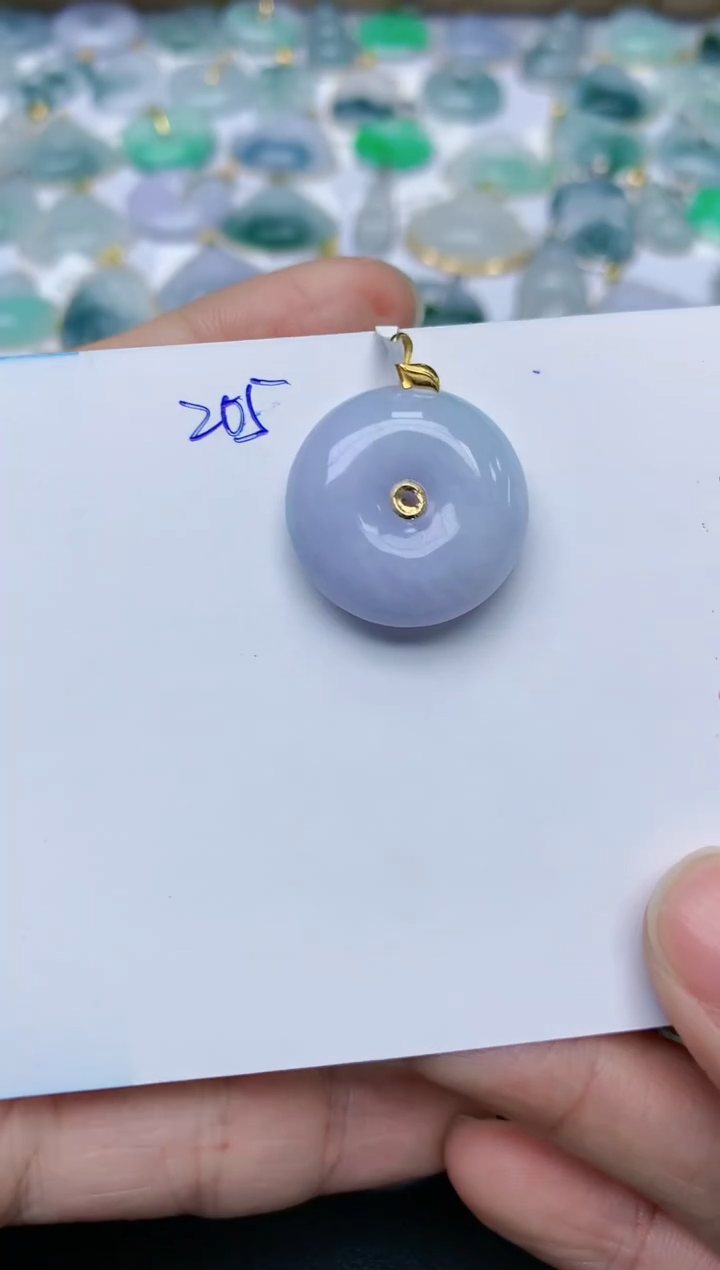 【闪购商品】翡翠颈饰18K金镶嵌天然翡翠A货    205