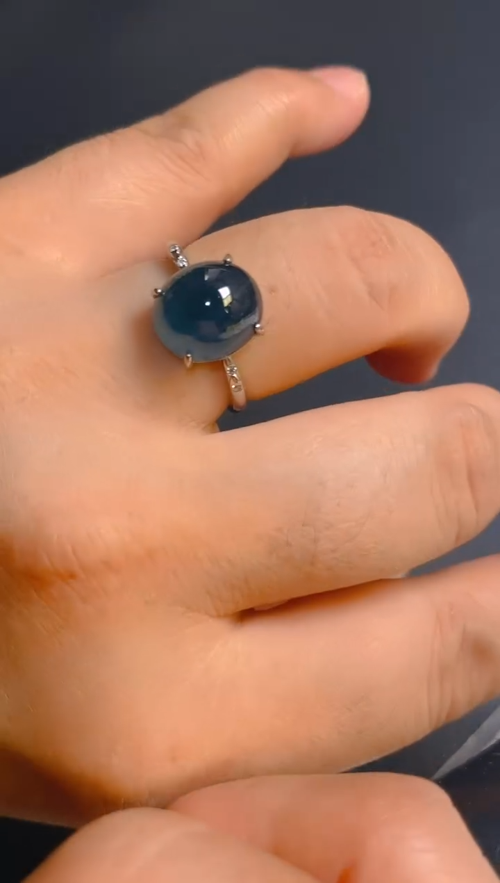 翡翠银S925镶嵌耳饰天然A货翡翠1