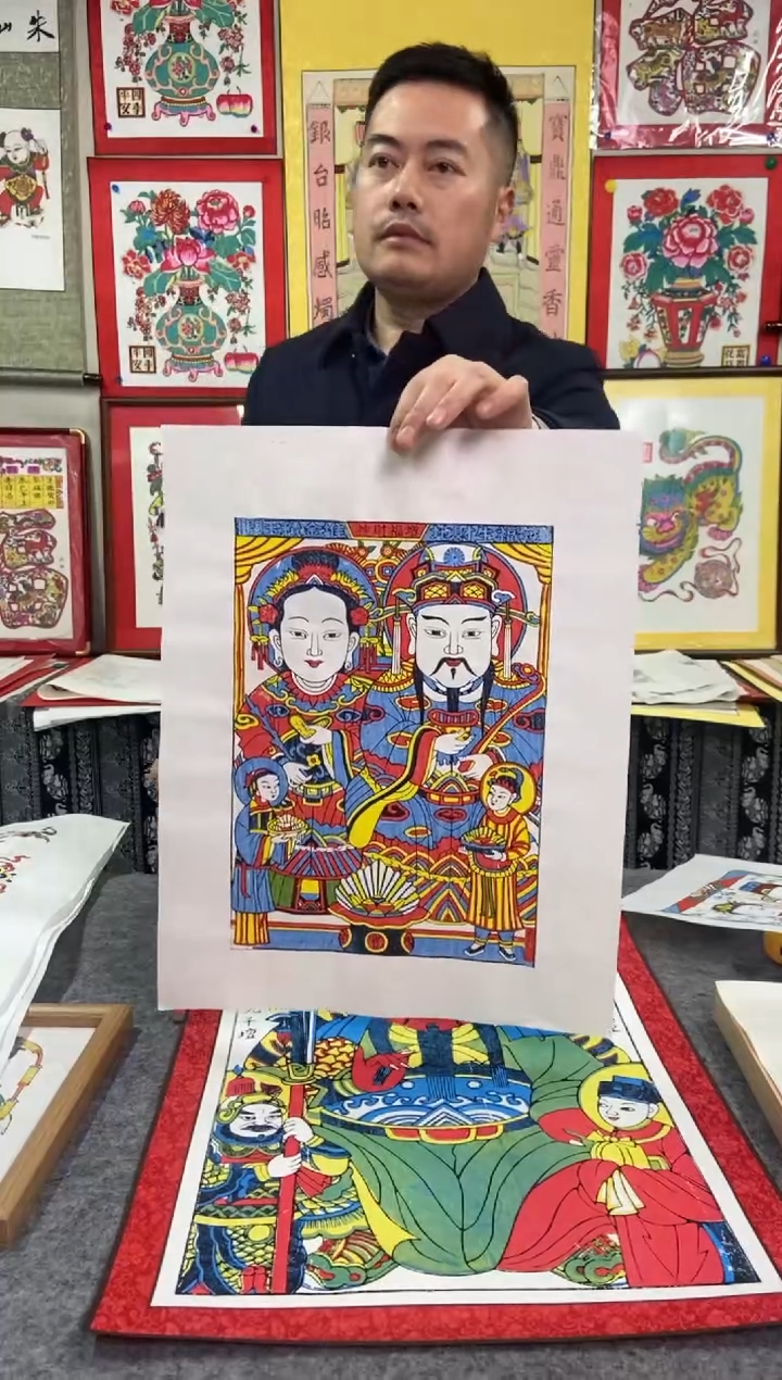 【闪购商品】画芯增福财神带财奶奶手工制作