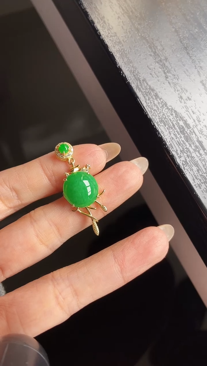 银S925镶嵌戒指翡翠12