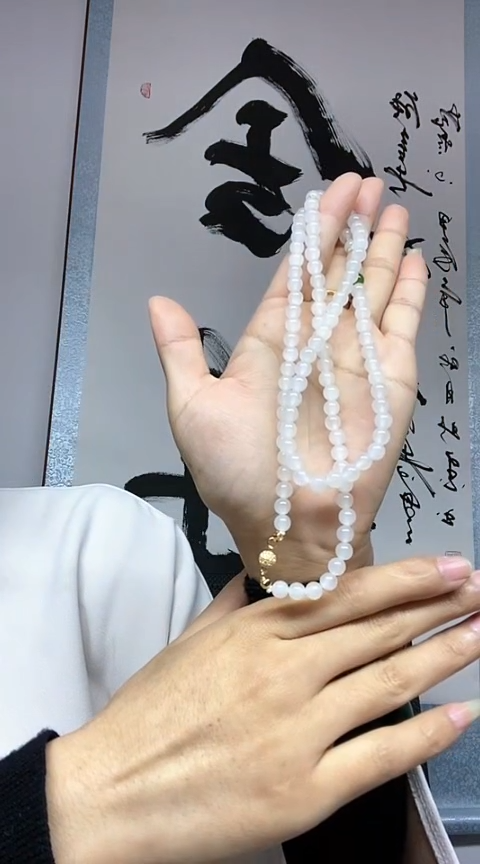 【闪购商品】和田玉项链未镶嵌约6mm冰羊脂多样性发一件