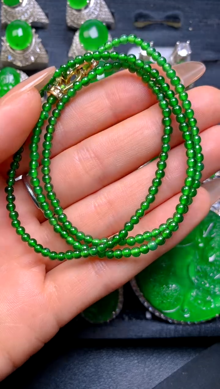【闪购商品】翡翠手链未镶嵌小米珠