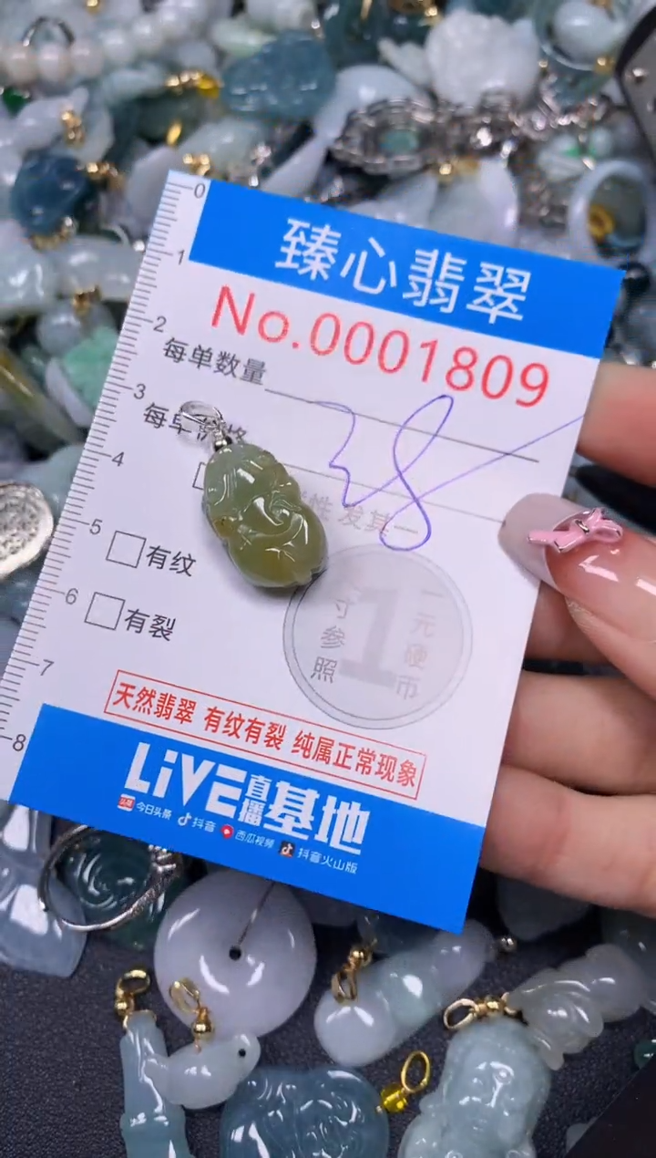 【闪购商品】翡翠颈饰未镶嵌含绳0001809