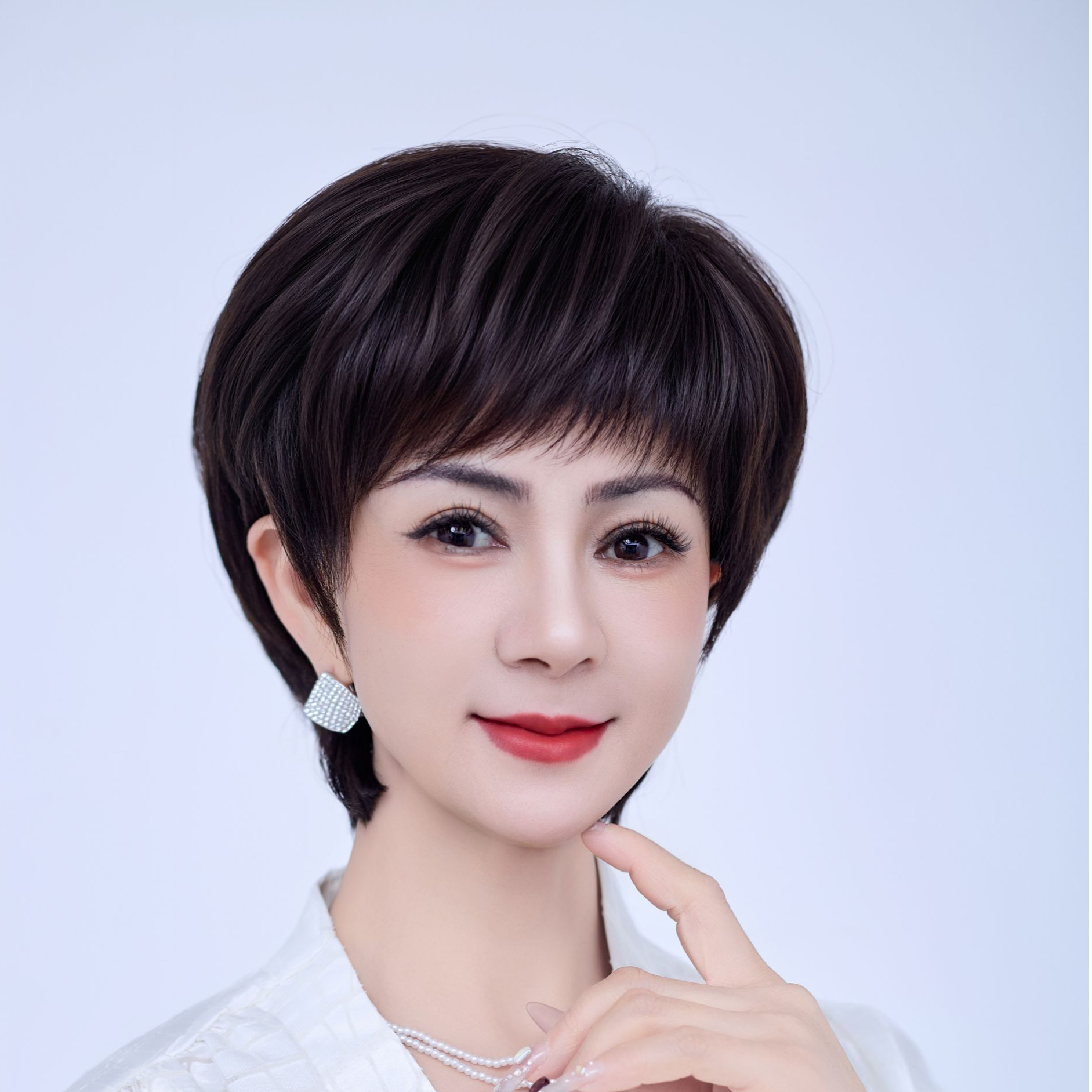 凤舞九天24号链接气质减龄波波发型纯手工轻薄真发优选超自然头皮