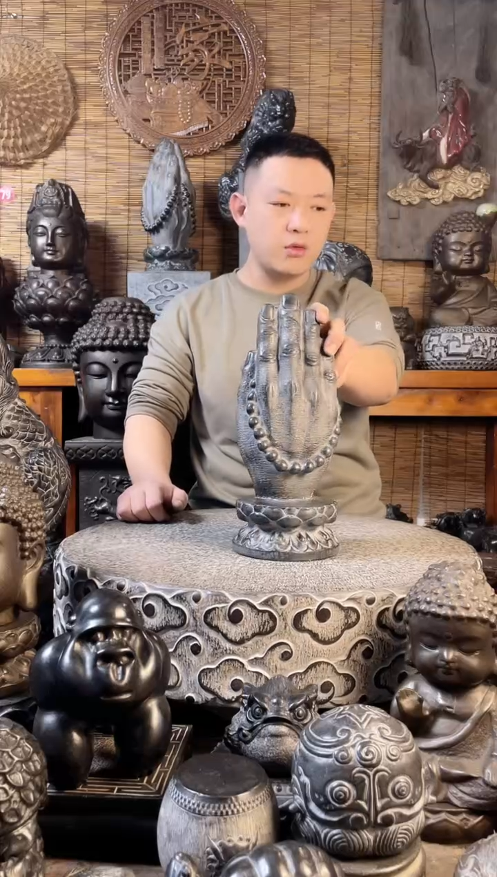 【闪购商品】34佛手天然青石雕刻