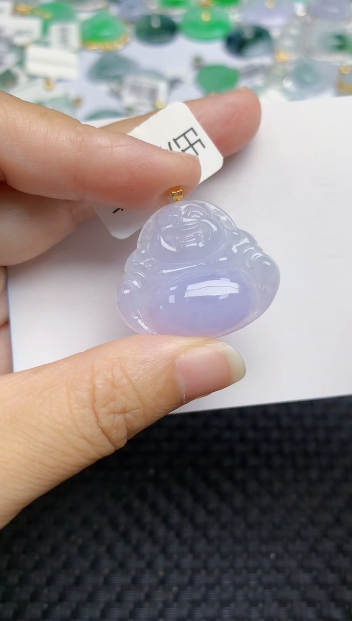 翡翠18K金镶嵌颈饰天然缅甸A货翡翠百元以上9元证书费自理